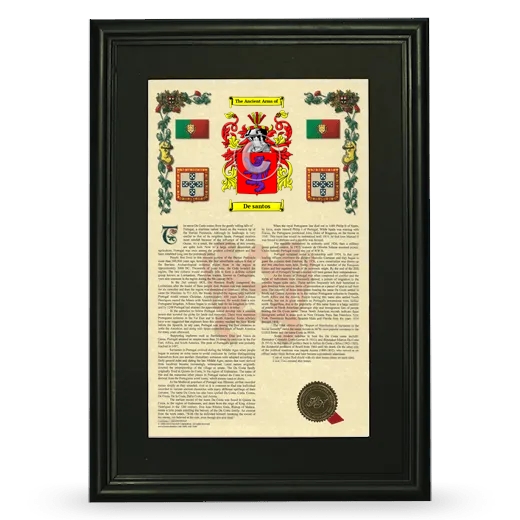 De santos Deluxe Armorial Framed - Black